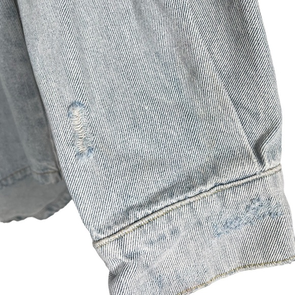 Signature 8 Distressed Denim Shacket - Picture 6 of 10